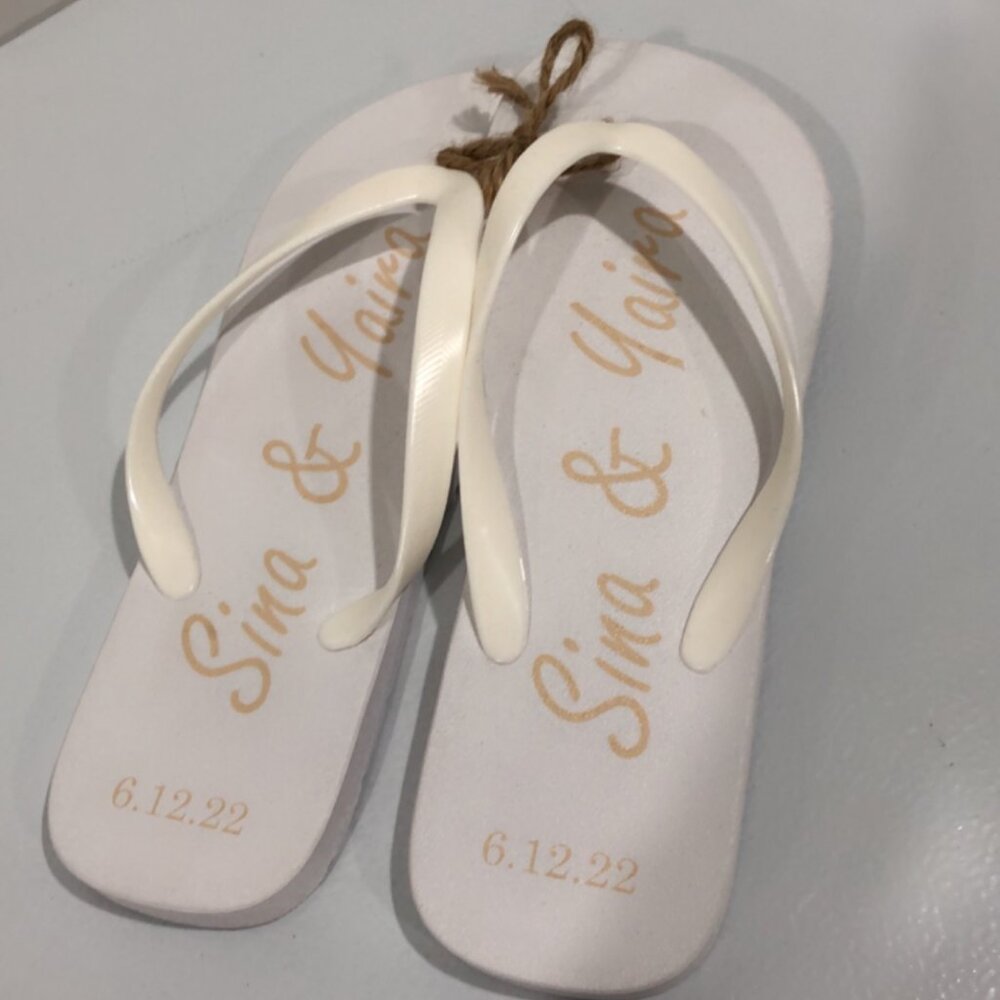 White Flip-Flops